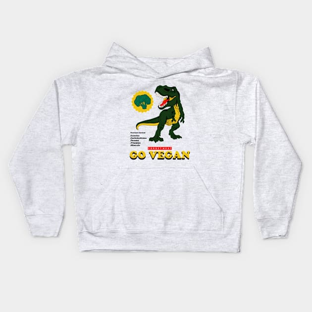 Forget Meat Go Vegan Kids Hoodie by Oiyo